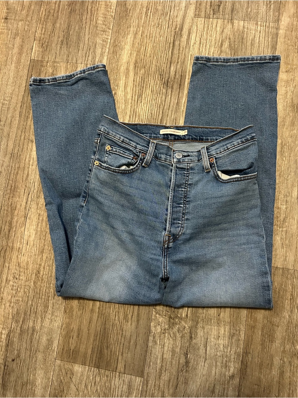 Levi’s blue ribcage straight ankle jeans Size 29 #denim